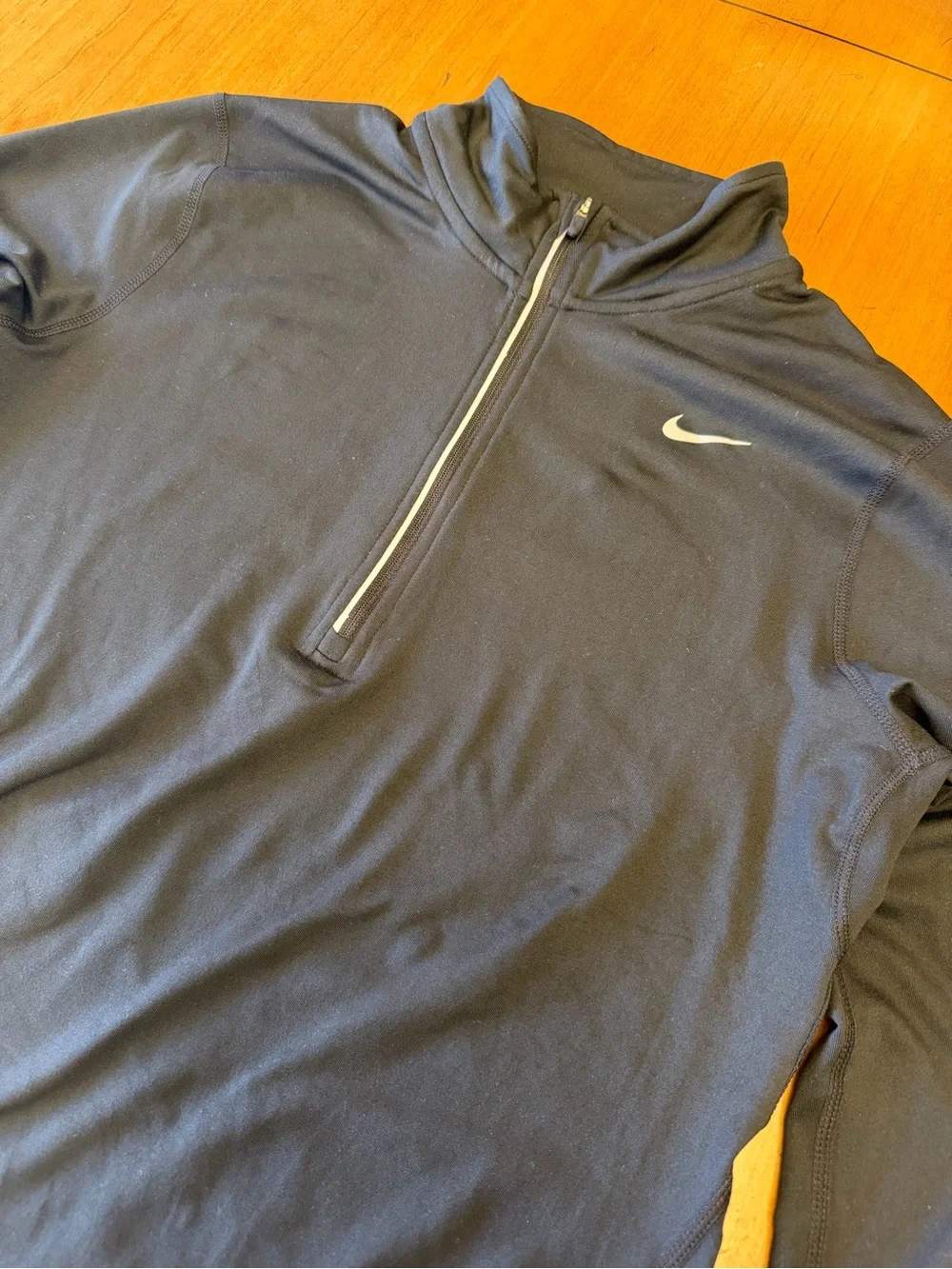 Nike Women’s Dri-Fit Black 1/4 Zip Running Pullover | Athletic Sporty Chic | M
